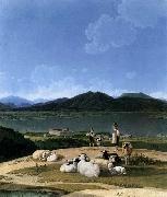 Wilhelm von Kobell View of Lake Tegern oil painting reproduction